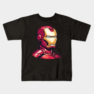 Pixel Ironman Iron Man Retro San Kids T-Shirt